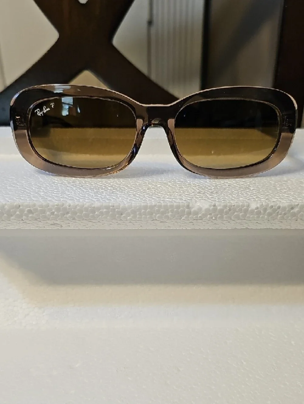 Ray-Ban Women's Light Brown Oval Sunglasses - Picture 3 of 6